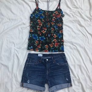 Floral White House Black Market Camisole